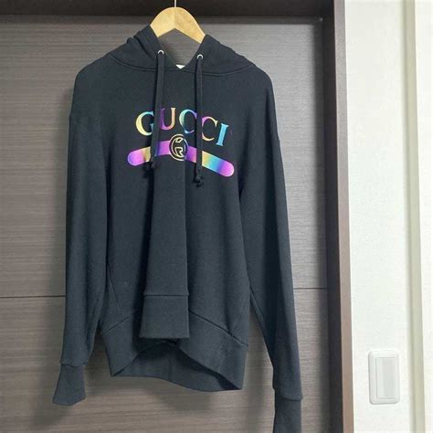 gucci iridescent logo hoodie|gucci oversized hoodie.